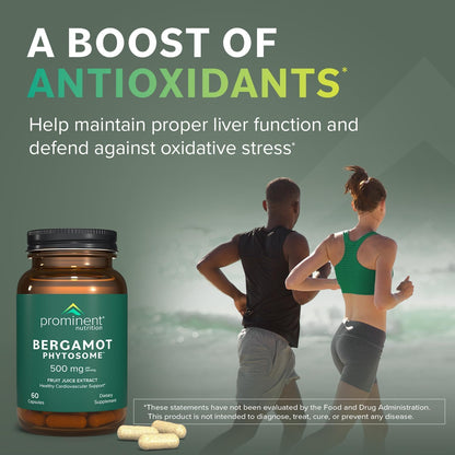 Prominent Nutrition Bergamot Phytosome, Clinically Researched Vazguard Citrus Bergamot Extract for Cholesterol and Heart Health Support, Enhanced-Absorption - dailyvitalstore