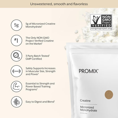 ProMix Nutrition Creatine Monohydrate Travel Packs, 5g of micronized Clean Creatine for Men and Women, Supports Muscle Growth & Recovery, Vegan - 30 Servings - dailyvitalstore