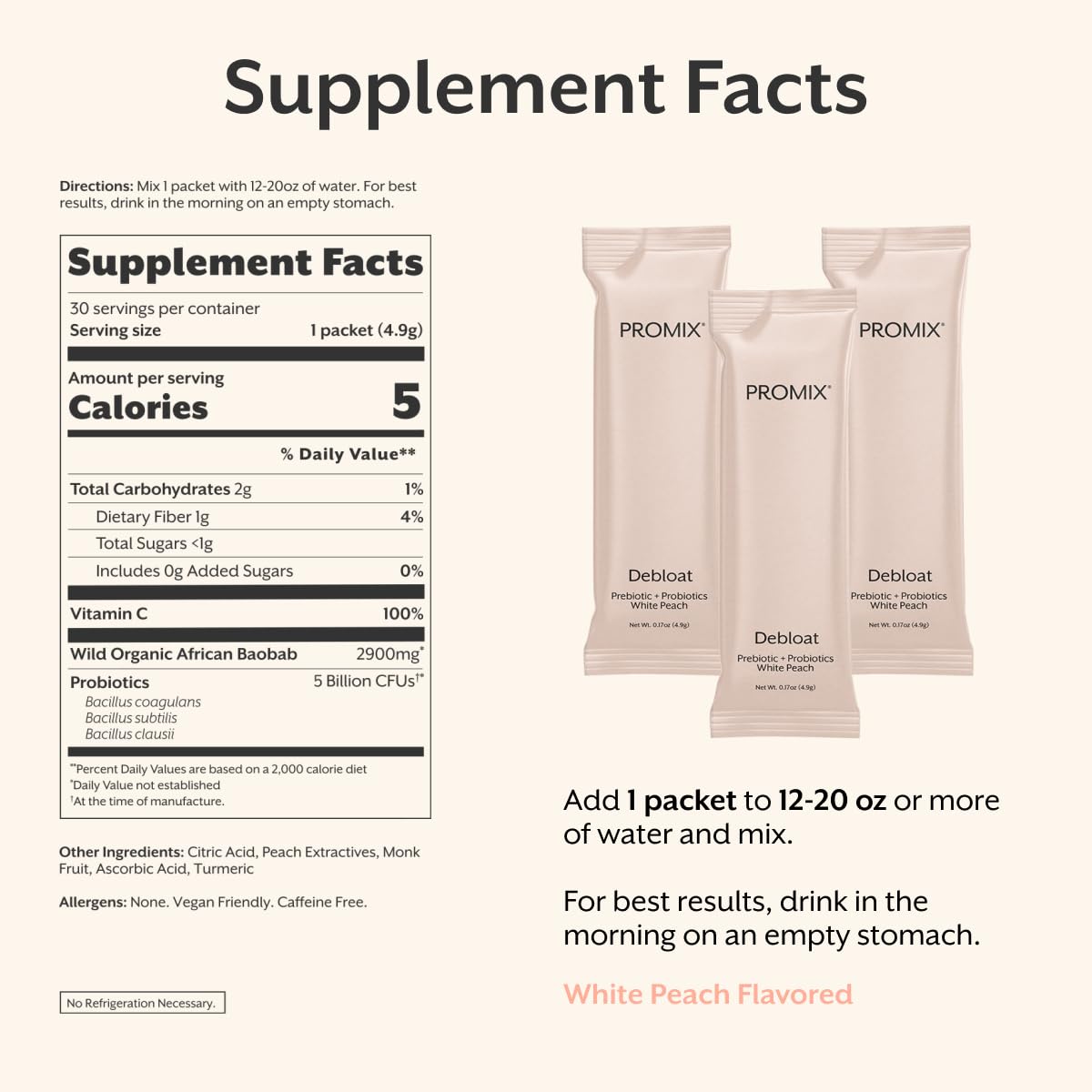 ProMix Nutrition Debloat Prebiotics and Probiotics, Bloating Relief for Women, Gut Cleanse Detox for Men and Immune Support - dailyvitalstore