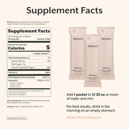 ProMix Nutrition Debloat Prebiotics and Probiotics, Bloating Relief for Women, Gut Cleanse Detox for Men and Immune Support - dailyvitalstore