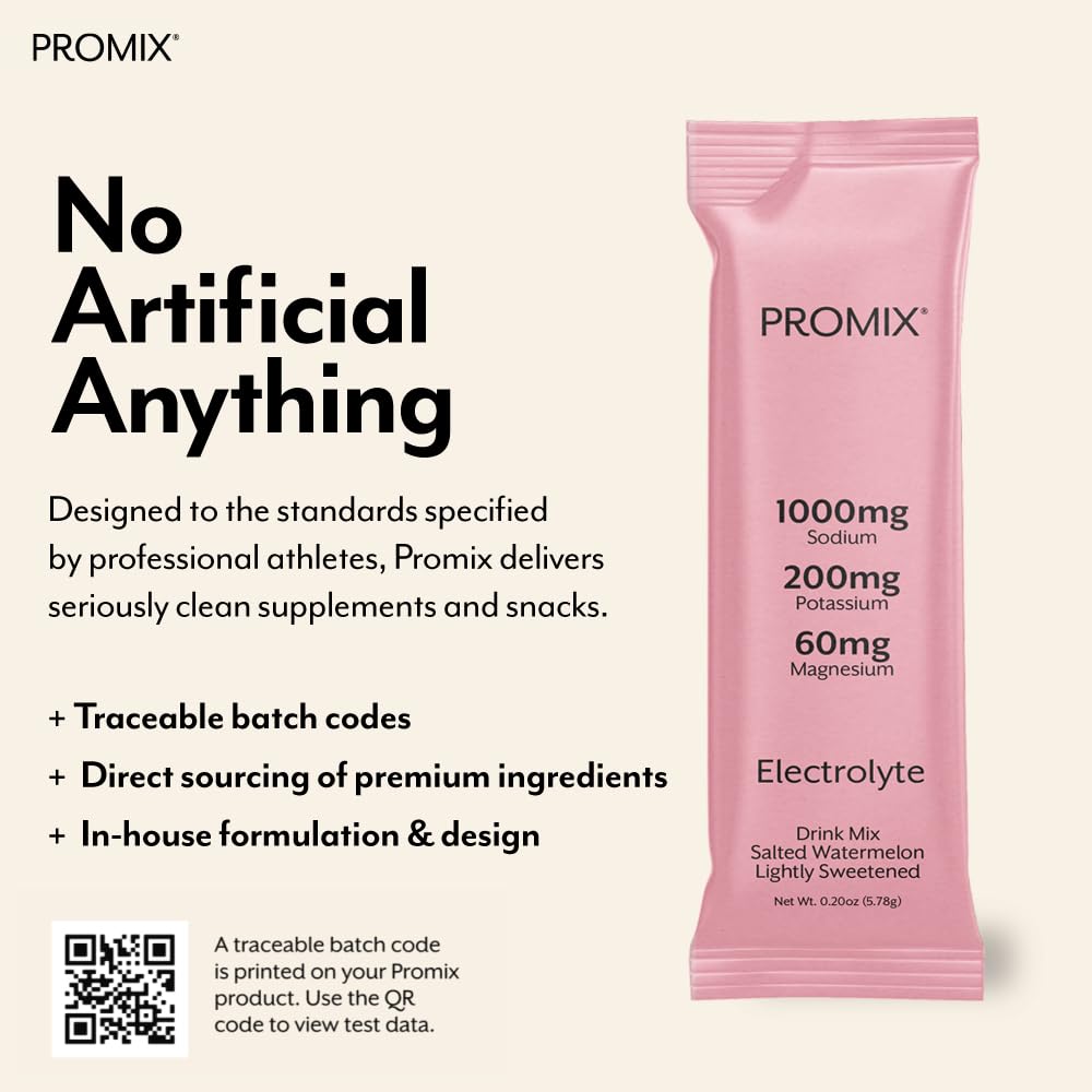 ProMix Nutrition Electrolytes Powder Hydration Packets - Himalayan Pink Salt, Magnesium, Potassium, Vitamin C - Salted Watermelon, - dailyvitalstore