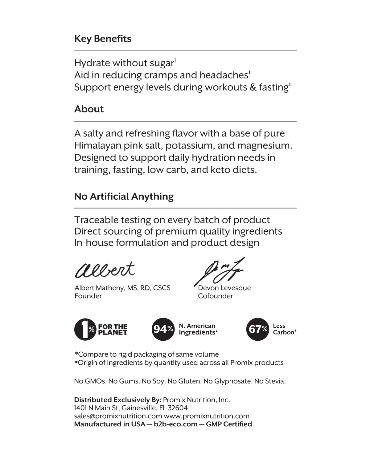 ProMix Nutrition Electrolytes Powder Hydration Packets - Himalayan Pink Salt, Magnesium, Potassium, Vitamin C - Salted Watermelon, - dailyvitalstore
