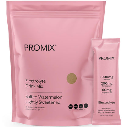 ProMix Nutrition Electrolytes Powder Hydration Packets - Himalayan Pink Salt, Magnesium, Potassium, Vitamin C - Salted Watermelon, - dailyvitalstore