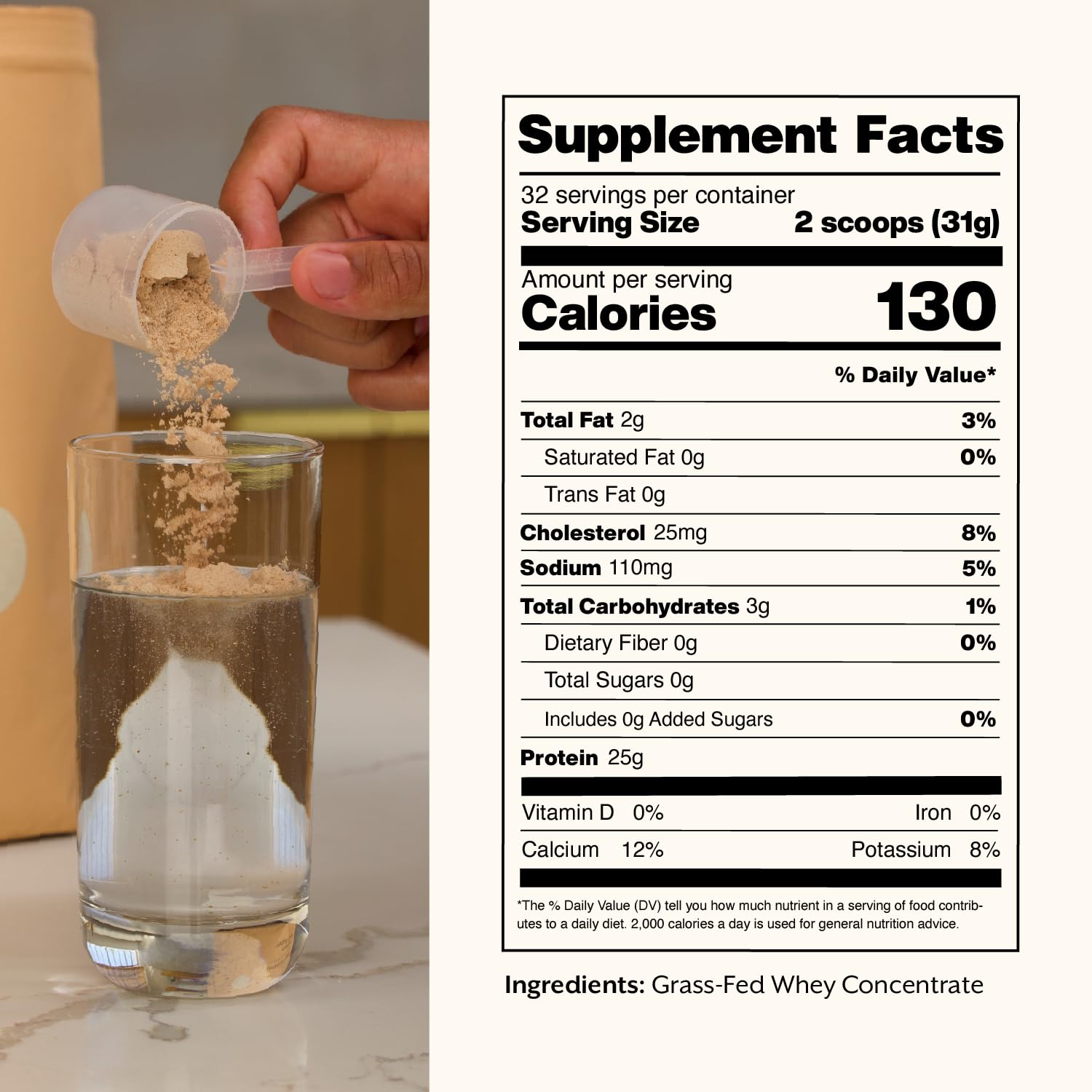 ProMix Nutrition Whey Protein Powder, Grass Fed, Unsweetened, Hormone Free - 25g Protein per Serving, Sugar Free, - dailyvitalstore