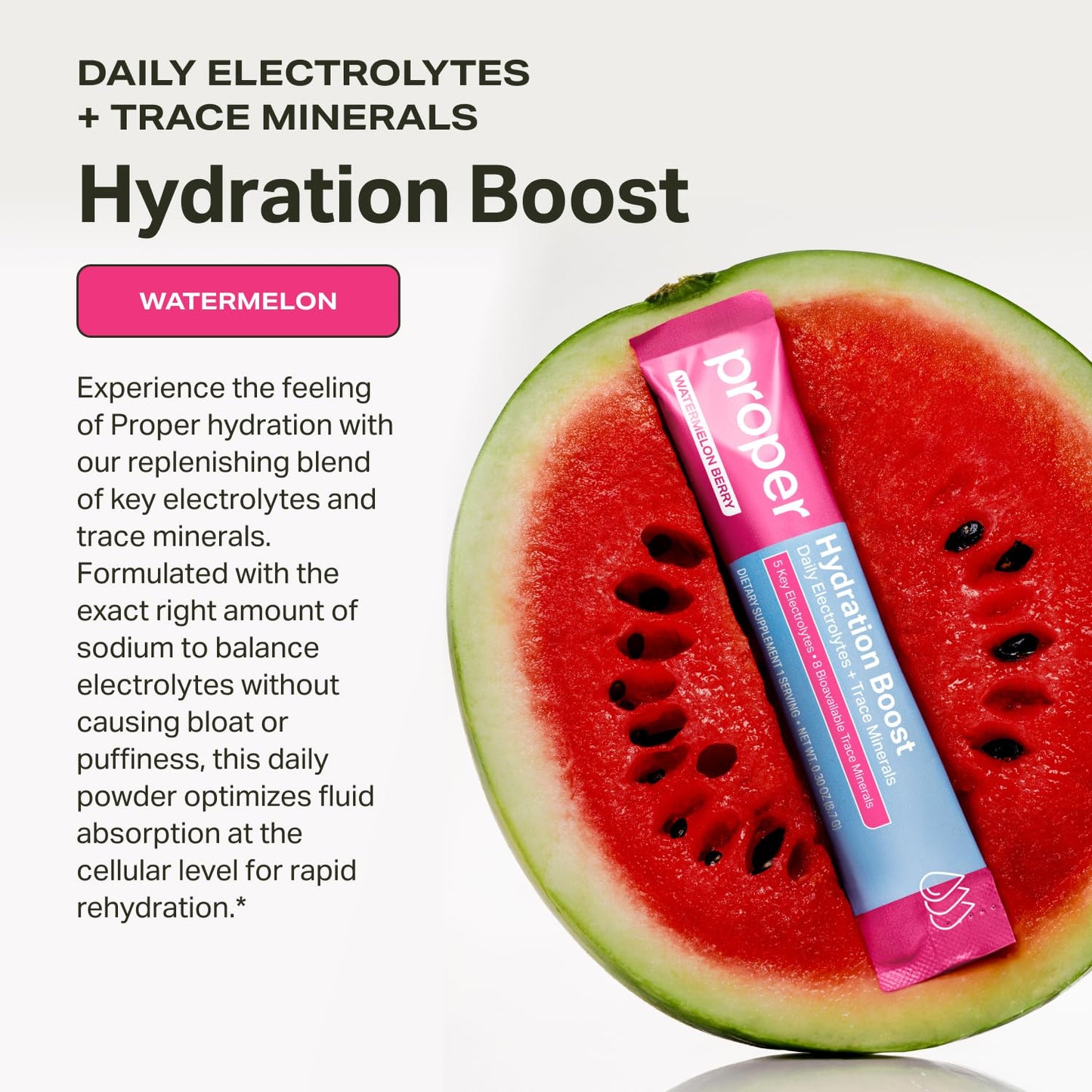 Proper Hydration Sticks – Electrolyte Powder Drink Mix Packets with Trace Minerals for Rapid Hydration – Naturally Flavored – No Artificial Sweeteners - dailyvitalstore