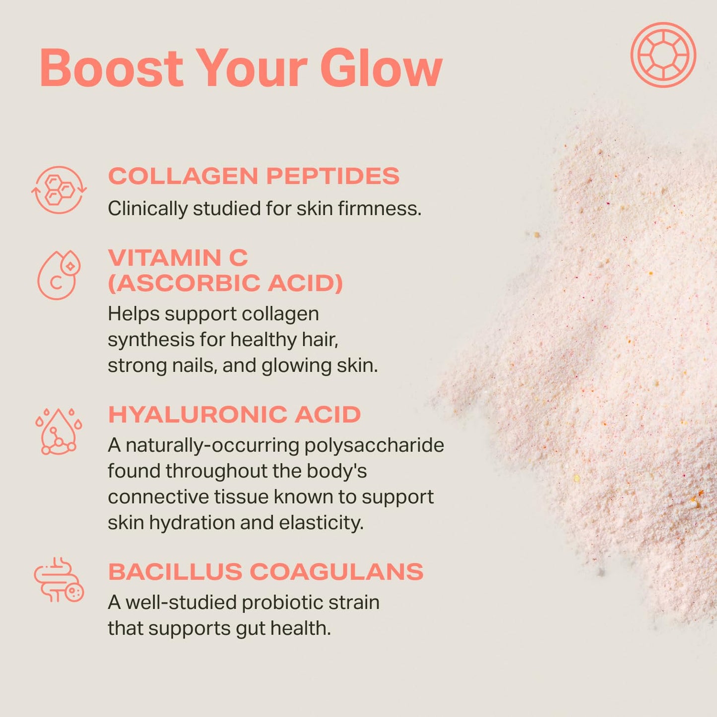 Proper, The Corals Daily Glow Beauty Blend - Nutrient Dense Superfood Powder with Collagen Peptides, Hyaluronic Acid Powder, Vitamin C, and MSM. Hair, Skin, Nail Vitamin Supplement for Women & Men - dailyvitalstore