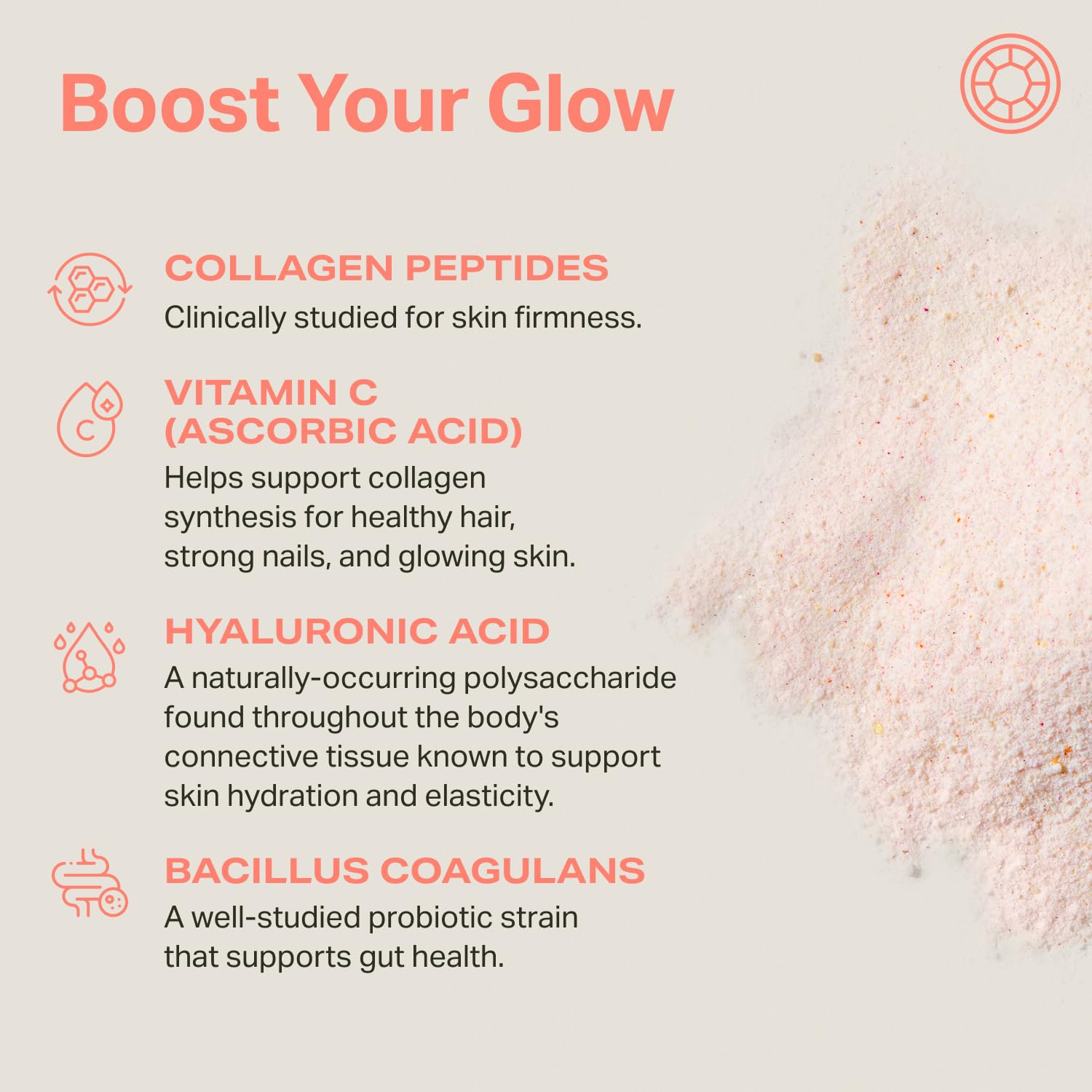 Proper, The Corals Daily Glow Beauty Blend - Nutrient Dense Superfood Powder with Collagen Peptides, Hyaluronic Acid Powder, Vitamin C, and MSM. Hair, Skin, Nail Vitamin Supplement for Women & Men - dailyvitalstore