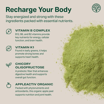 Proper, The Greens Daily Boost Organic Greens Powder. Whole Food, Apple Flavour Veggie Powder Superfood with Wheatgrass, Spirulina, Chlorella, Probiotics. - dailyvitalstore