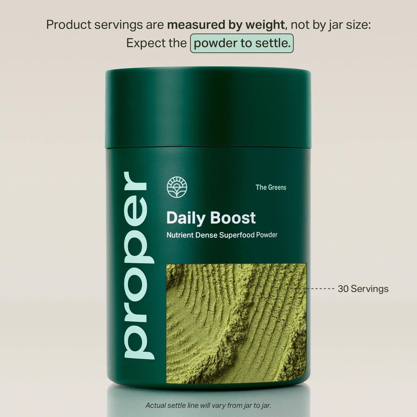 Proper, The Greens Daily Boost Organic Greens Powder. Whole Food, Apple Flavour Veggie Powder Superfood with Wheatgrass, Spirulina, Chlorella, Probiotics. - dailyvitalstore