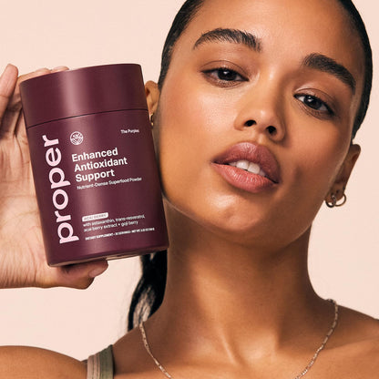 Proper, The Purples Nutrient-Dense Superfood Powder - Antioxidant Supplement and Cellular Support – Acai, Amla, Blueberry, Vitamin C, B Vitamins & More - Enhanced with Prebiotic Fiber & Probiotics - dailyvitalstore