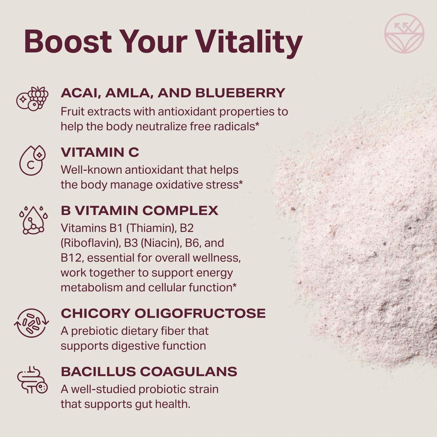 Proper, The Purples Nutrient-Dense Superfood Powder - Antioxidant Supplement and Cellular Support – Acai, Amla, Blueberry, Vitamin C, B Vitamins & More - Enhanced with Prebiotic Fiber & Probiotics - dailyvitalstore