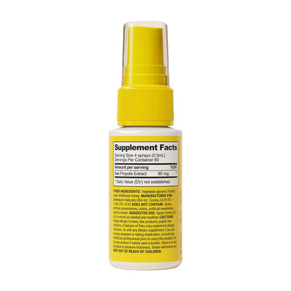 Propolis Throat Spray by Beekeeper's Naturals - 95% Bee Propolis Extract, Natural Immune Support & Sore Throat Relief - Antioxidants, Keto, Paleo, Gluten-Free (1.0 oz)(Pack of 1) - dailyvitalstore