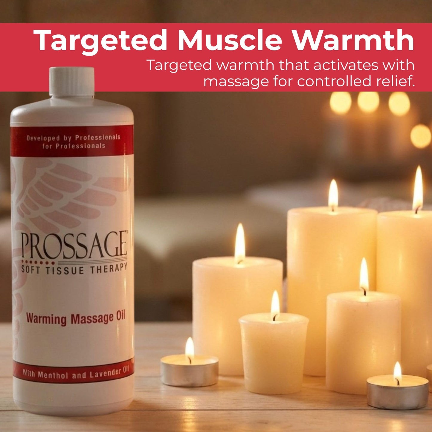 Prossage Heat Warming Relief Massage Oil for Therapuetic Massages, Deep Tissue Massages, and Aromatherapy, Topical Reliever, 32 Ounce Bottle - dailyvitalstore
