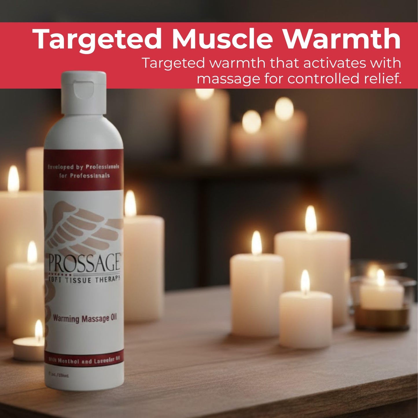 Prossage Heat Warming Relief Massage Oil for Therapuetic Massages, Deep Tissue Massages, and Aromatherapy, Topical Reliever, 8 Ounce Bottle - dailyvitalstore