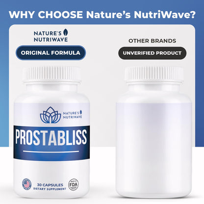 Prostabliss – 100% Natural Herbal Supplement with Zinc, Green Tea, Milk Thistle & Ginseng – Made in USA – 30 Capsules, 1 Month Supply - dailyvitalstore