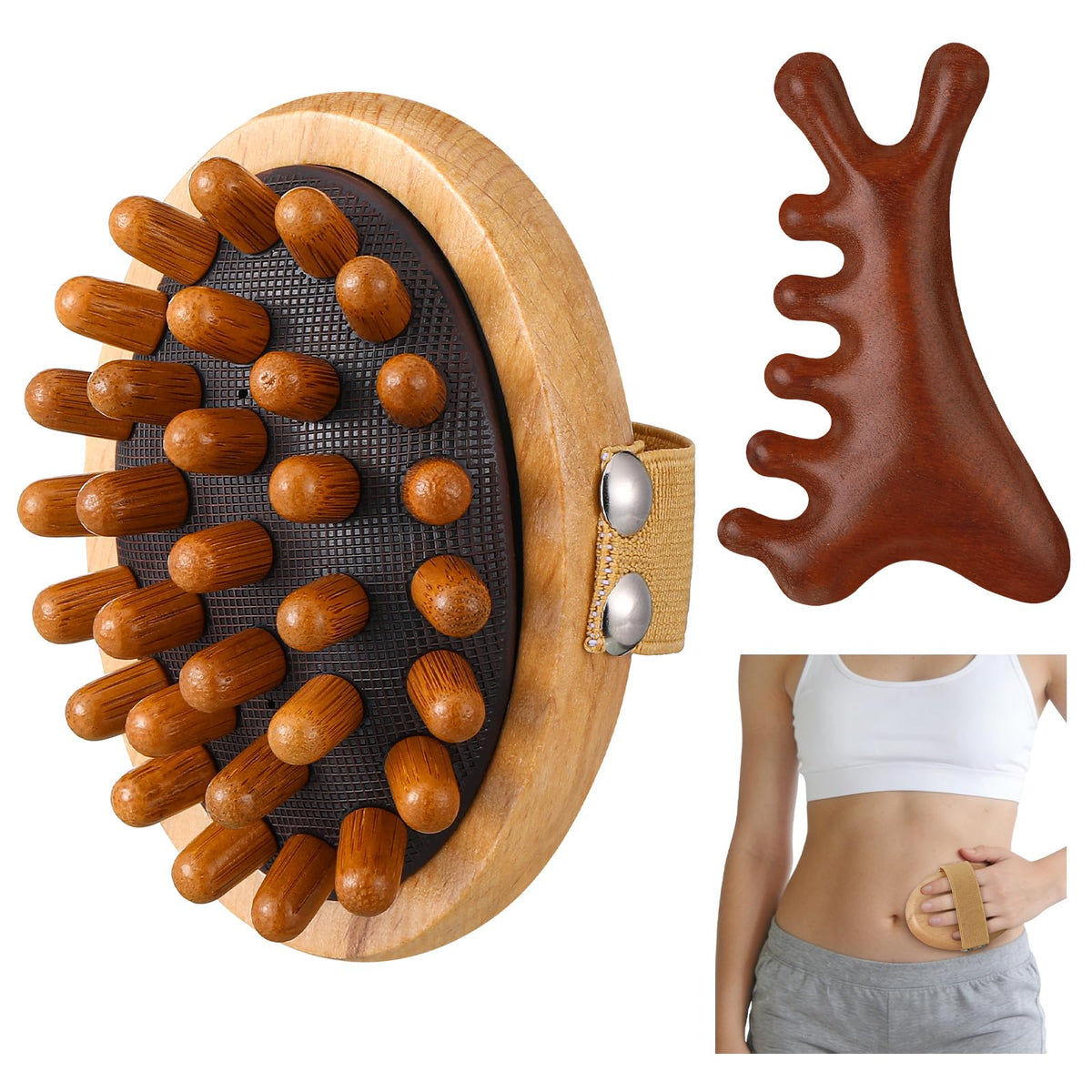 ProSuites Wooden Meridian Massage Body Brush for Cellulite Remover, Cellulite Lymphatic Drainage Massager for Body Shaping - dailyvitalstore