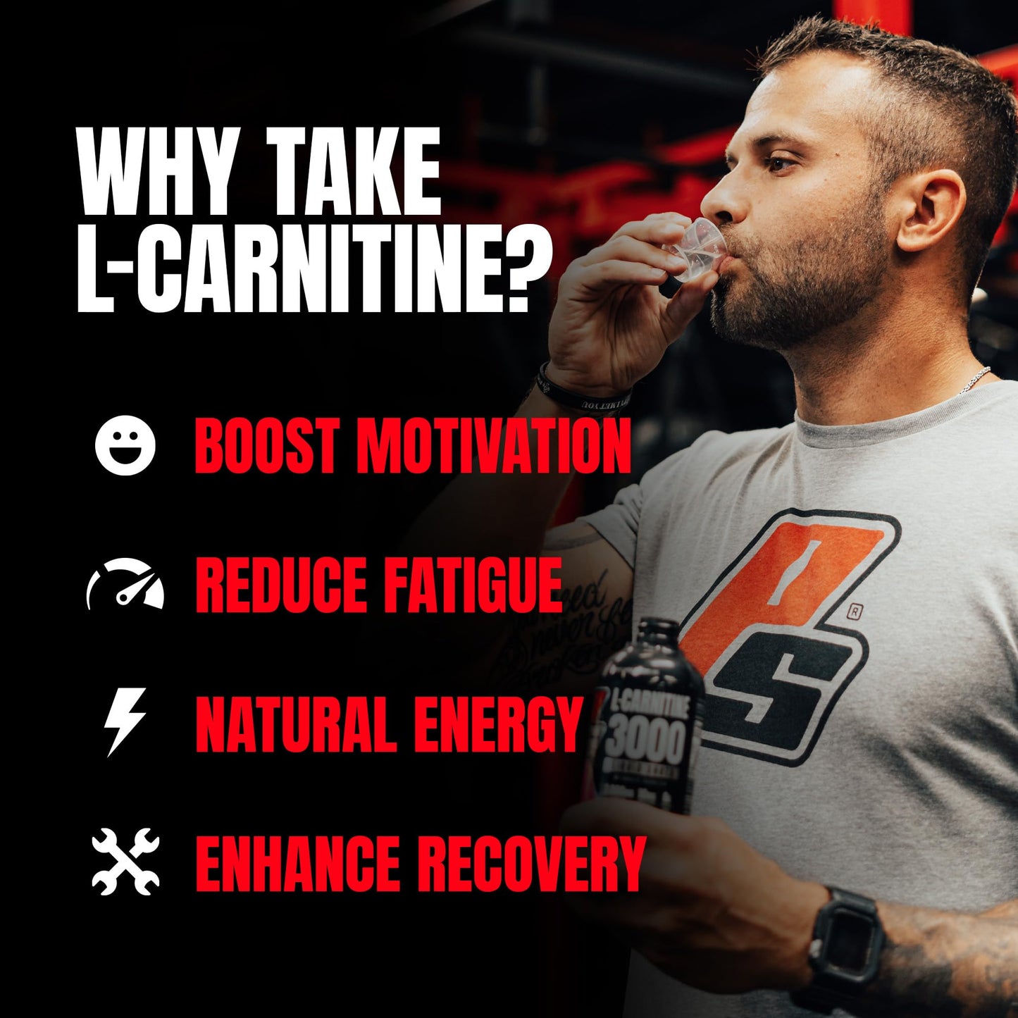 ProSupps L-Carnitine Liquid 3000, Stimulant-Free Liquid Shots for Men & Women - Clean Workout Drink for Energy, Performance & Muscle Recovery - dailyvitalstore