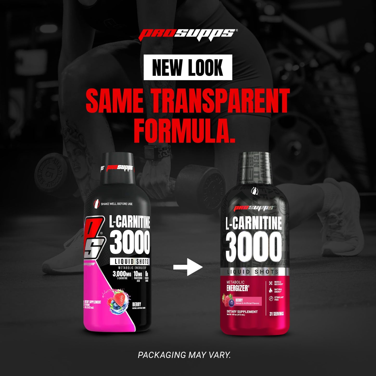 ProSupps L-Carnitine Liquid 3000, Stimulant-Free Liquid Shots for Men & Women - Clean Workout Drink for Energy, Performance & Muscle Recovery - dailyvitalstore