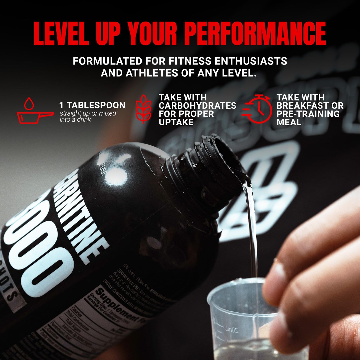 ProSupps L-Carnitine Liquid 3000, Stimulant-Free Liquid Shots for Men & Women - Clean Workout Drink for Energy, Performance & Muscle Recovery - dailyvitalstore