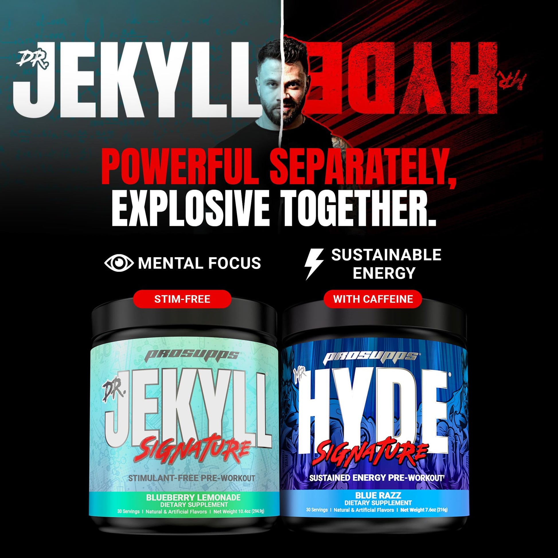 ProSupps Mr. Hyde Signature Pre Workout Powder with Creatine, Beta Alanine & Caffeine - Performance, Energy & Endurance - Clean Fitness & Gym Supplements - dailyvitalstore