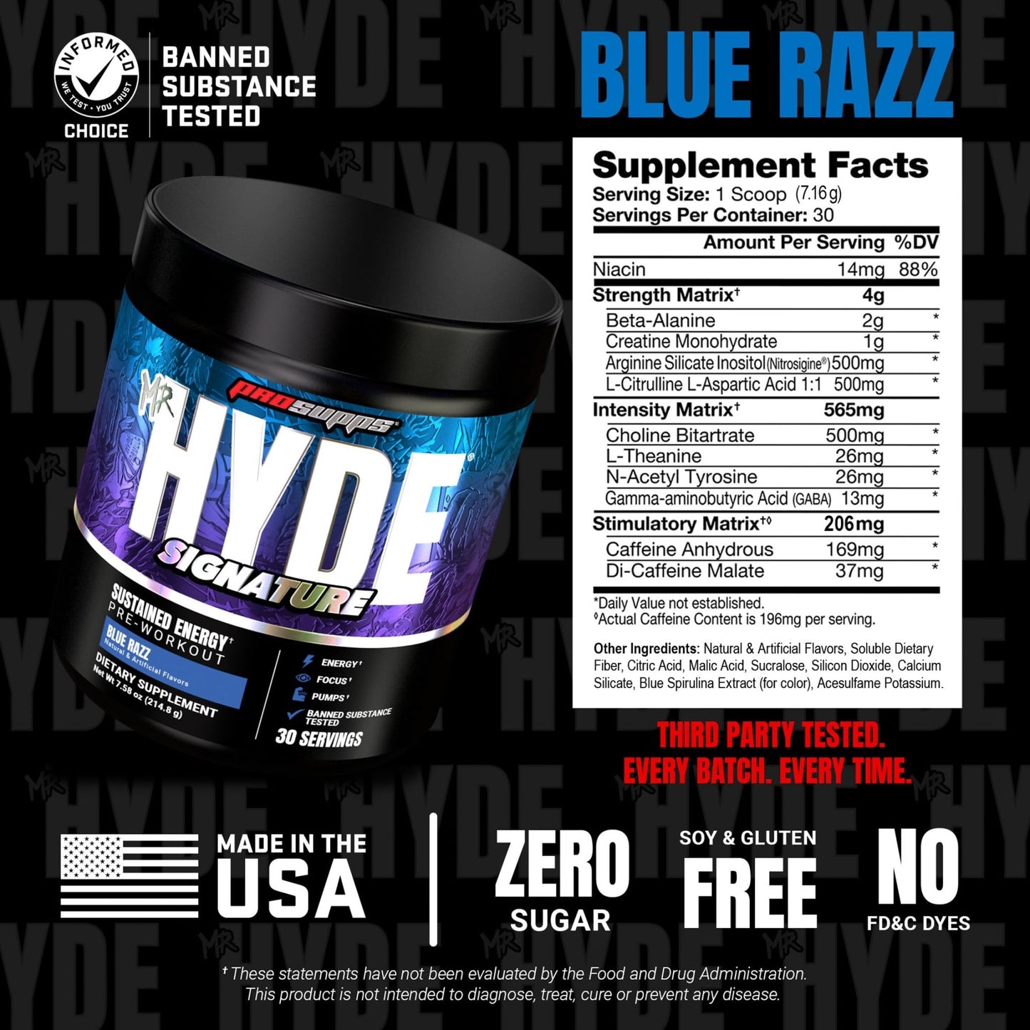 ProSupps Mr. Hyde Signature Pre Workout Powder with Creatine, Beta Alanine & Caffeine - Performance, Energy & Endurance - Clean Fitness & Gym Supplements for Men & Women = - dailyvitalstore
