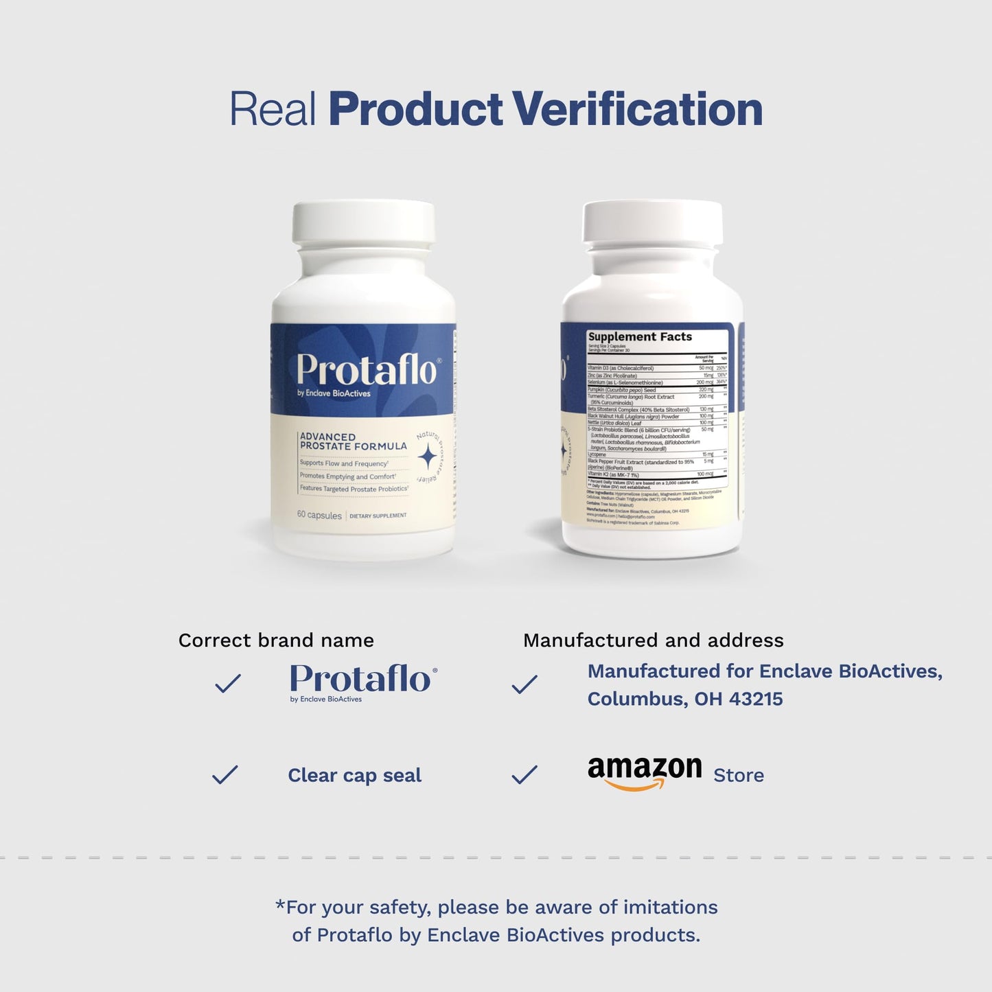 Protaflo Prostate Supplements for Men - Supports Urinary Flow & Bladder Control | Probiotics + Black Walnut, Nettle, Turmeric, Lycopene, Pumpkin Seed - dailyvitalstore