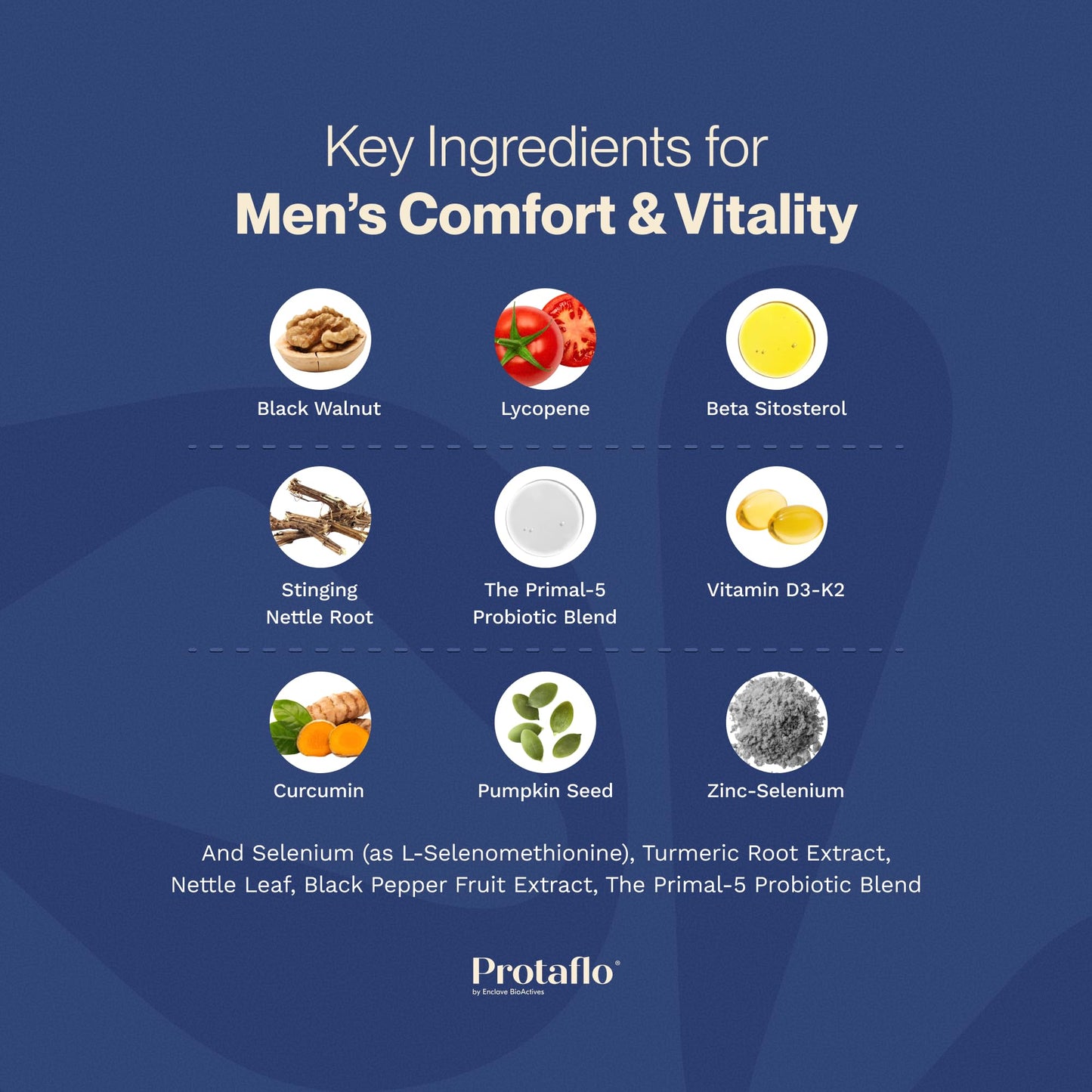 Protaflo Prostate Supplements for Men - Supports Urinary Flow & Bladder Control | Probiotics + Black Walnut, Nettle, Turmeric, Lycopene, Pumpkin Seed - dailyvitalstore