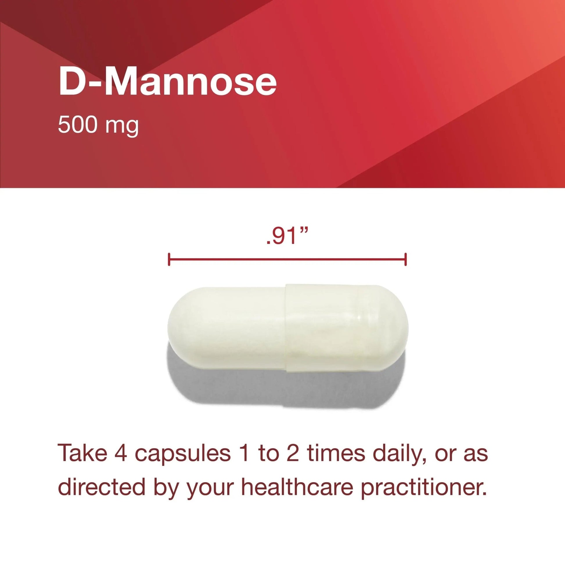 Protocol for Life Balance D-Mannose - 500mg - Bladder Cleanse - Support Healthy Urinary Tract* - For Men & Women - Kosher & Non-GMO - 90 Veg Capsules - dailyvitalstore