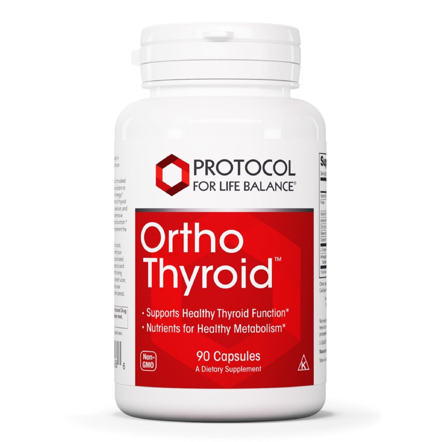 PROTOCOL FOR LIFE BALANCE Ortho Thyroid - Supports Healthy Thyroid Function* - with Ashwagandha, Zinc & Selenium - Non-GMO & Kosher - 90 Veg Capsules - dailyvitalstore