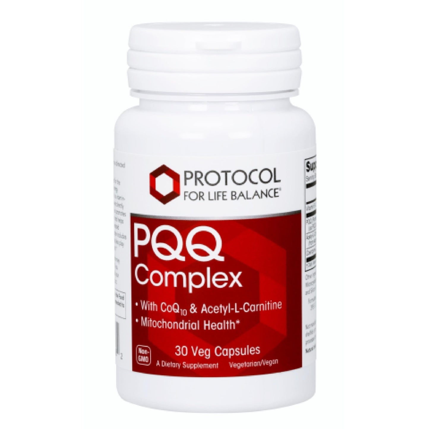 PROTOCOL FOR LIFE BALANCE PQQ Complex - Mitochondrial Health - with CoQ10 & L Carnitine - B Vitamin - Supplement for Energy - 30 Veg Caps - dailyvitalstore