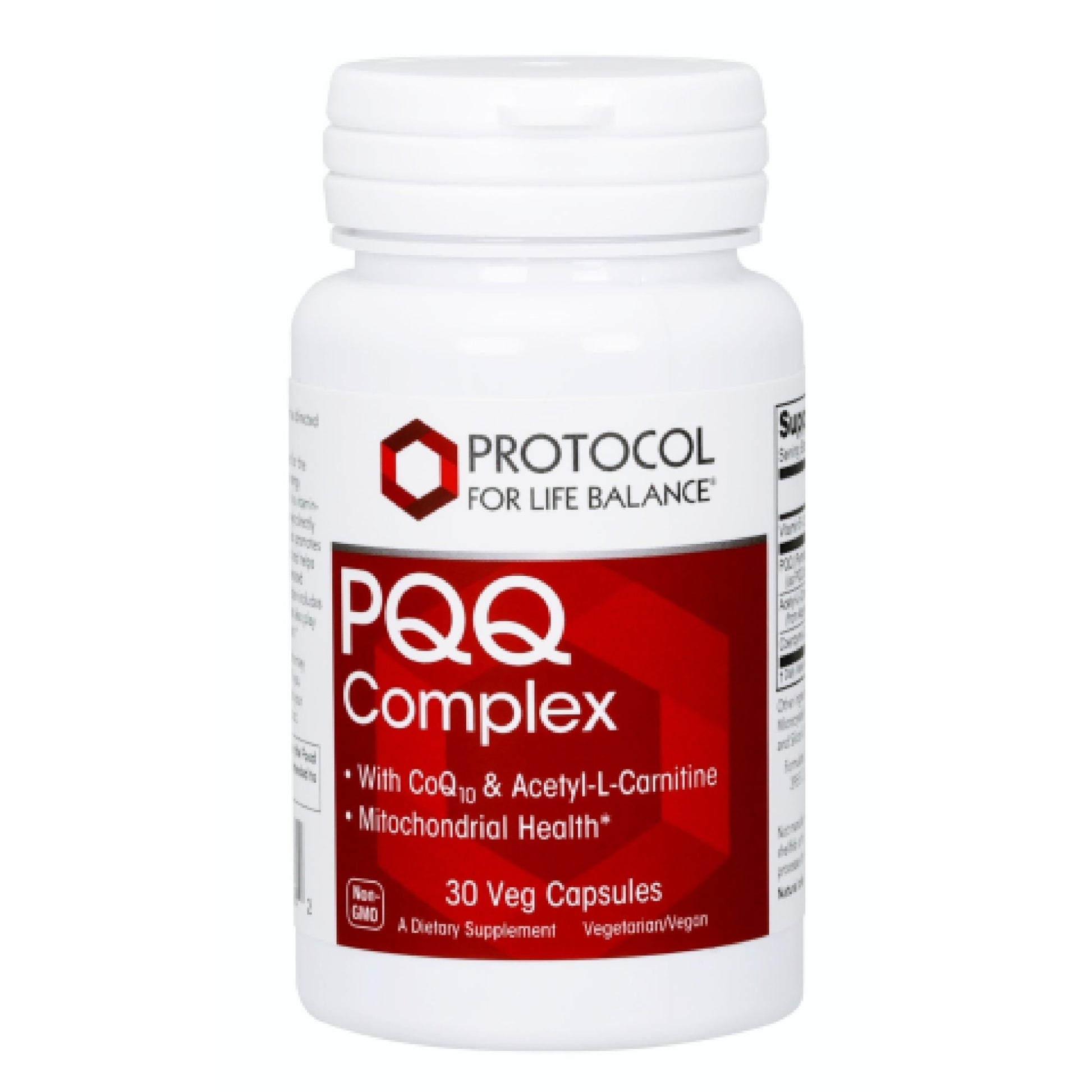PROTOCOL FOR LIFE BALANCE PQQ Complex - Mitochondrial Health - with CoQ10 & L Carnitine - B Vitamin - Supplement for Energy - 30 Veg Caps - dailyvitalstore