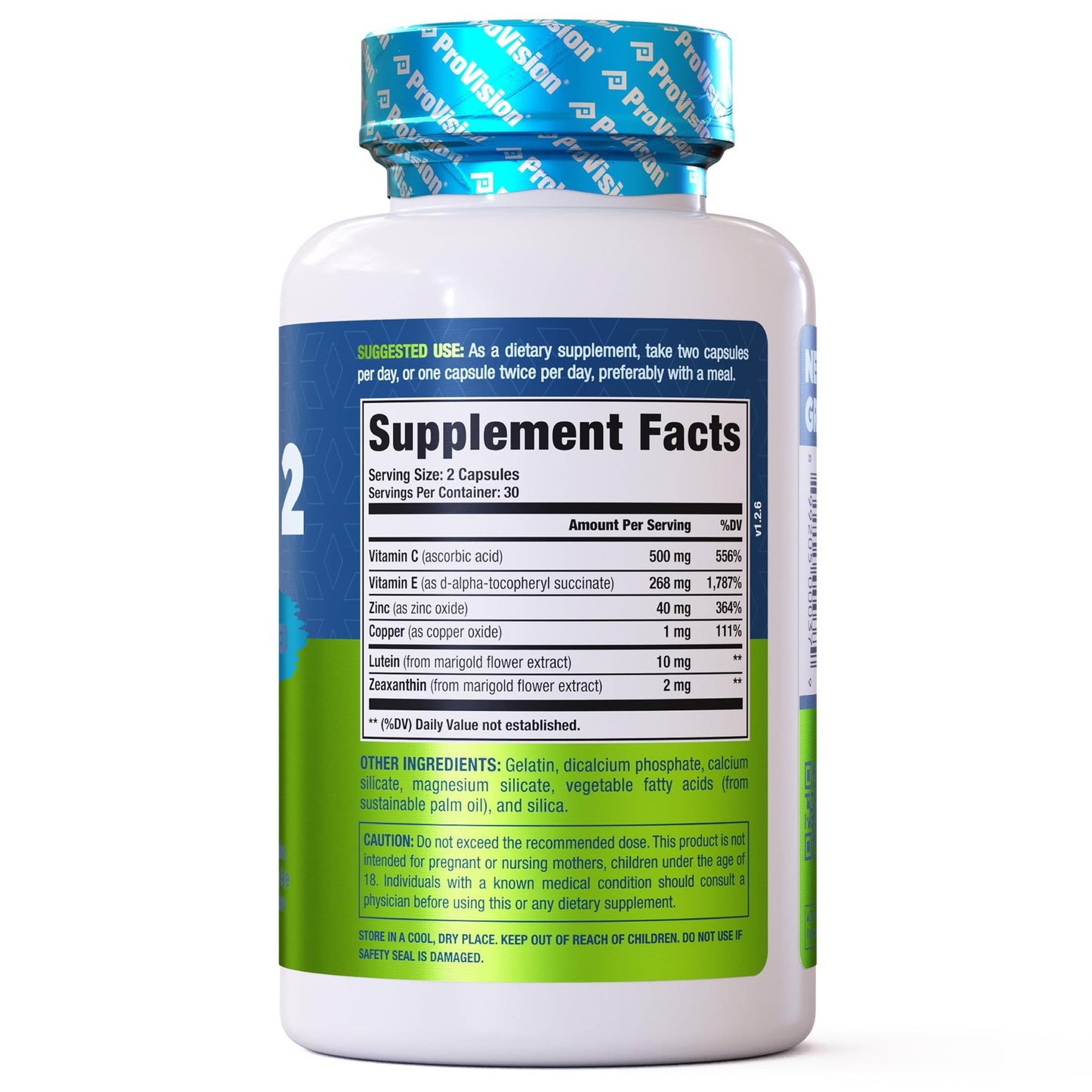 Provision AREDS 2 Eye Vitamins - Enhance Vision Supplements - Lutein Zeaxanthin Vision Complex - 60 Eye Supplement Capsules - dailyvitalstore