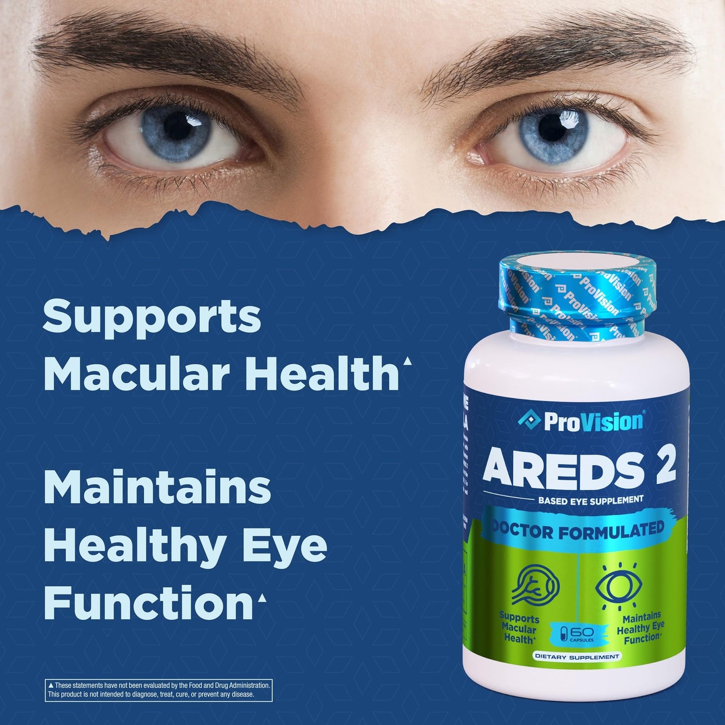 Provision AREDS 2 Eye Vitamins - Enhance Vision Supplements - Lutein Zeaxanthin Vision Complex - 60 Eye Supplement Capsules - dailyvitalstore