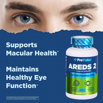 Provision AREDS 2 Eye Vitamins - Enhance Vision Supplements - Lutein Zeaxanthin Vision Complex - 60 Eye Supplement Capsules - dailyvitalstore