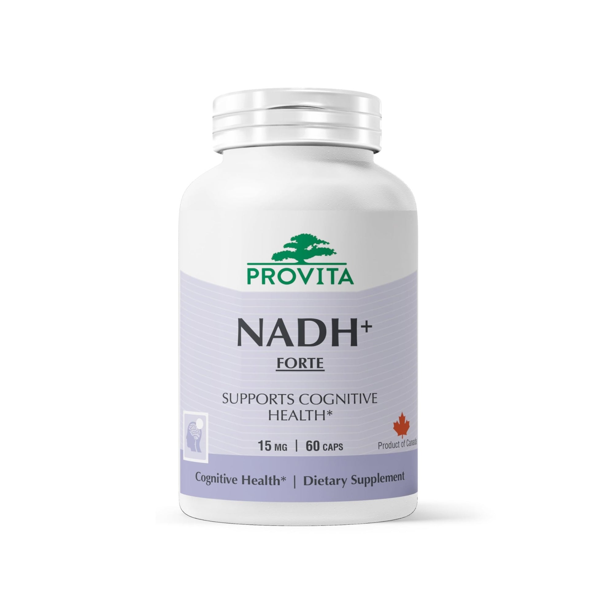 PROVITA NADH+ Forte | Cognitive Support Supplement with NADH, Coenzyme Q10 & Chlorophyll | Energy Support, Focus, Mental Clarity & Brain Health | Vegan Capsules | High Absorption Cellular Formula - dailyvitalstore