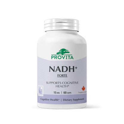 PROVITA NADH+ Forte | Cognitive Support Supplement with NADH, Coenzyme Q10 & Chlorophyll | Energy Support, Focus, Mental Clarity & Brain Health | Vegan Capsules | High Absorption Cellular Formula - dailyvitalstore