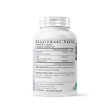 PROVITA Synergistic GABA Complex | GABA Supplement | with B6 & Glutamic Acid | Stress Relief Supplement | Mood Support | Relaxation & Calmness | Brain Support | Mood Enhancer | 60 Veg Capsules - dailyvitalstore