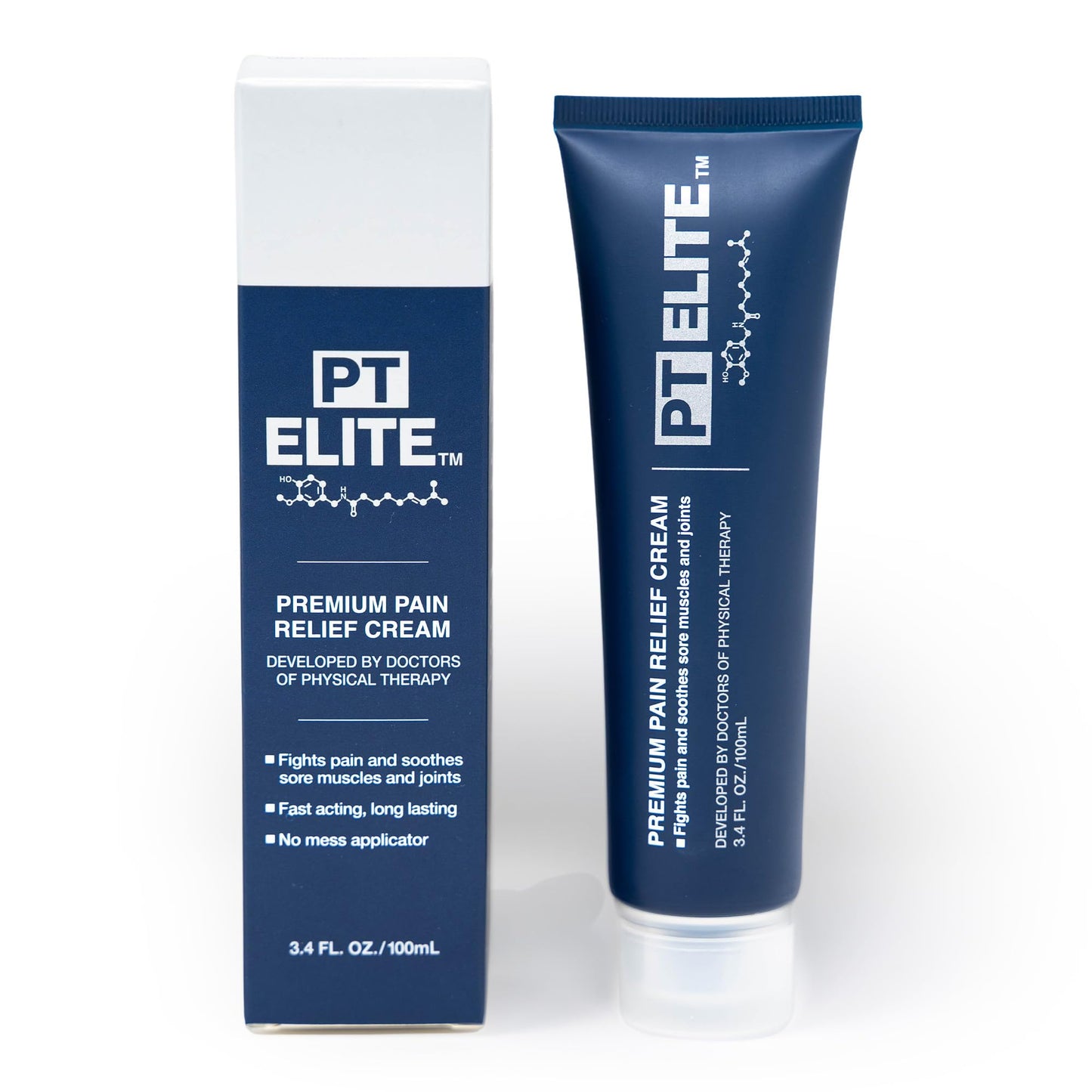 PT Elite Premium Pain Relief Cream, with Capsaicin, Menthol & Arnica, Arthritis, Knee, & Back Pain Relief, Soothes Sore Muscles & Joints, Reduces Stiffness, Non-Greasy, Topical Analgesic, 3.4 oz - dailyvitalstore