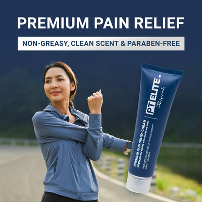 PT Elite Premium Pain Relief Cream, with Capsaicin, Menthol & Arnica, Arthritis, Knee, & Back Pain Relief, Soothes Sore Muscles & Joints, Reduces Stiffness, Non-Greasy, Topical Analgesic, 3.4 oz - dailyvitalstore