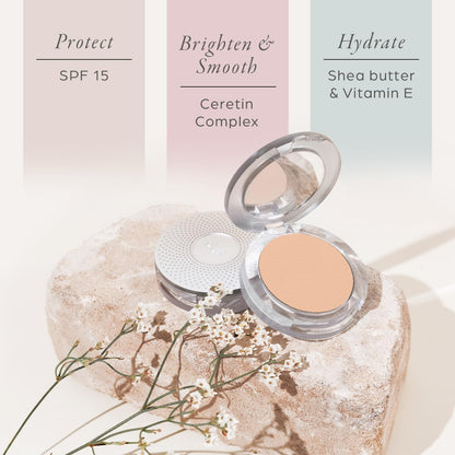 PÜR MINERALS 4-in-1 Pressed Mineral Makeup Powder Foundation with SPF 15 - Concealer & Finishing Compact Pressed Powder for Face - Buildable Medium to Full Coverage Foundation Powder (Vanilla) - dailyvitalstore