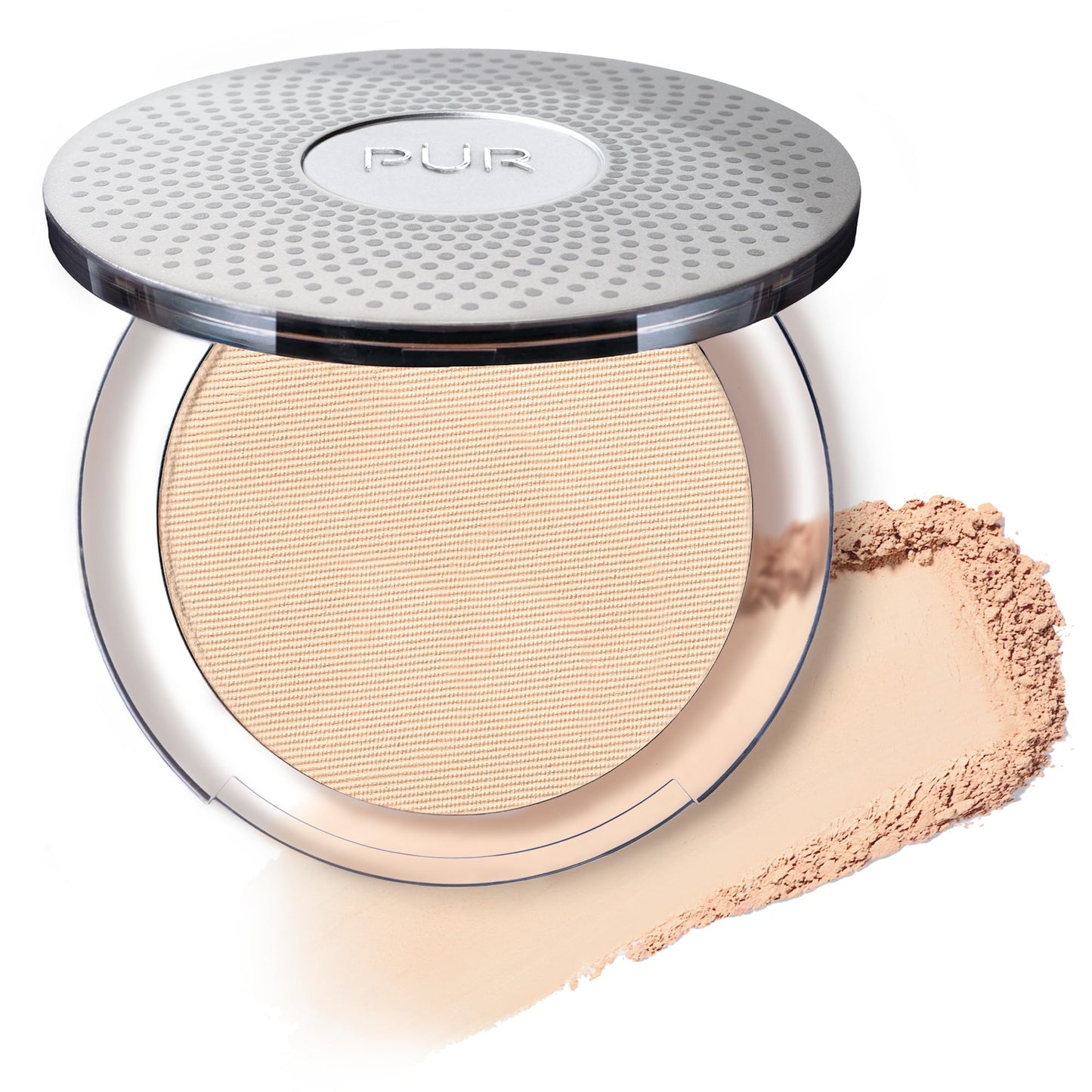 PÜR MINERALS 4-in-1 Pressed Mineral Makeup Powder Foundation with SPF 15 - Concealer & Finishing Compact Pressed Powder for Face - Buildable Medium to Full Coverage Foundation Powder (Vanilla) - dailyvitalstore