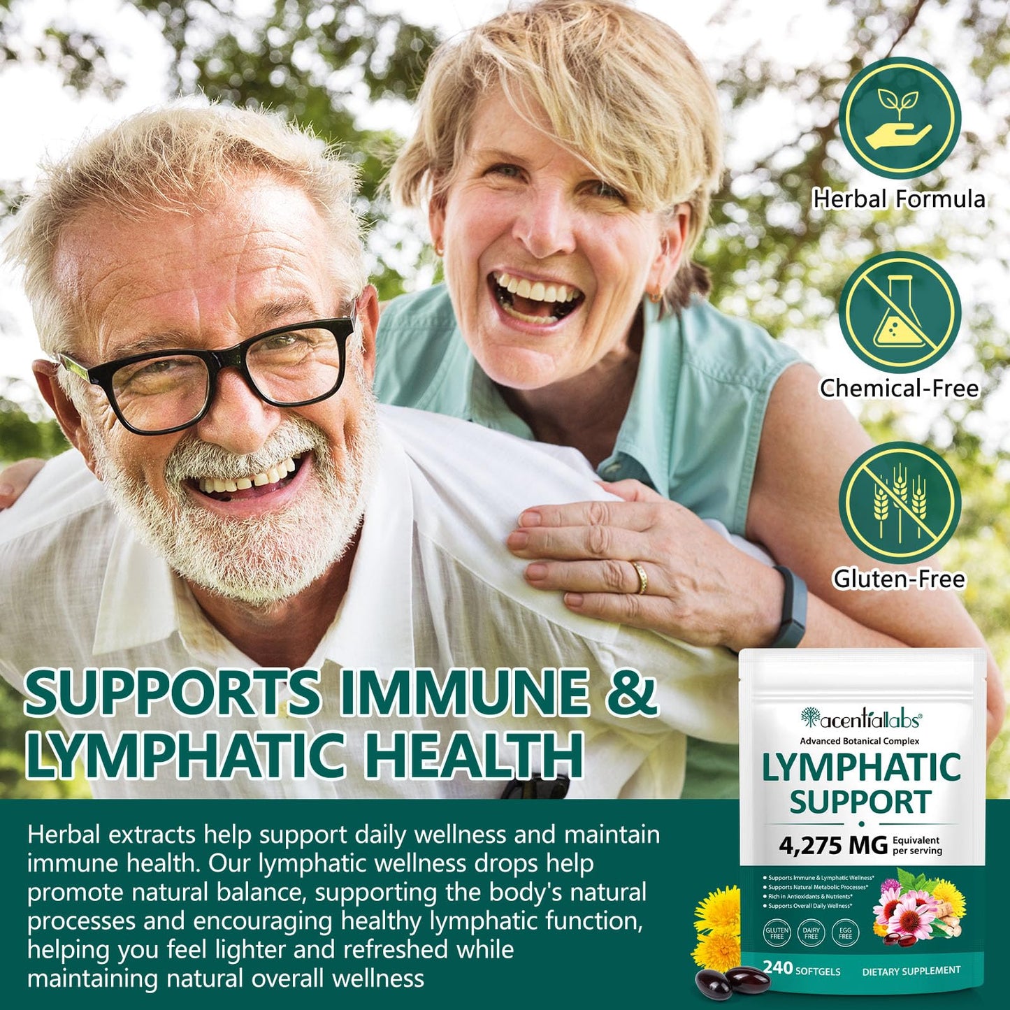 PULLING OIL Lymphatic Drainage Supplements 240 Softgels | Herbal Blend with Echinacea, Dandelion & Burdock Root for Women & Men | Promotes Healthy Circulation & Fluid Balance - dailyvitalstore