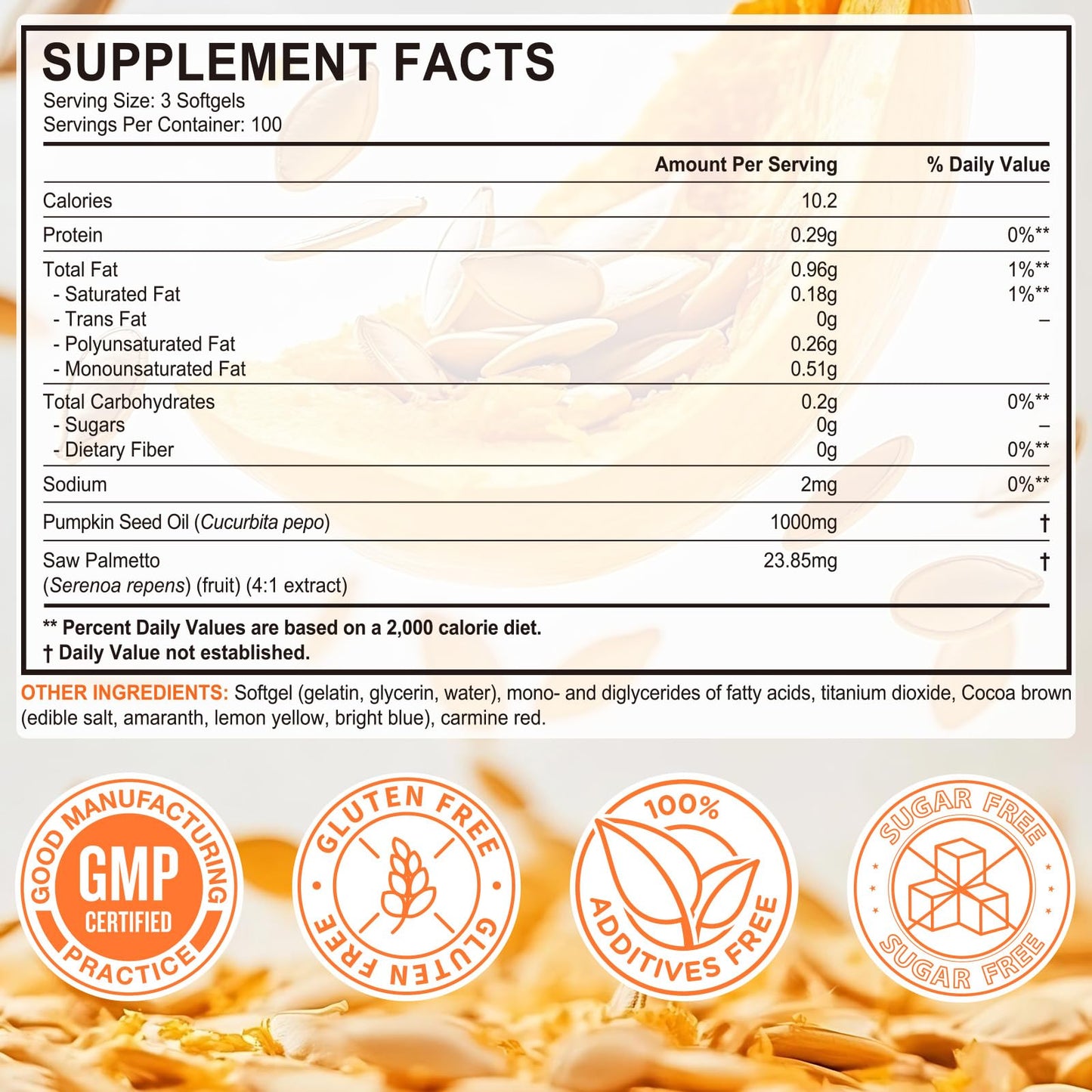 Pumpkin Seed Oil with Saw Palmetto, 1000mg per Serving, 300 Softgels – Cold Pressed Pumpkin Seed Oil Capsules for Hair, Prostate, Urinary & Bladder Health - dailyvitalstore