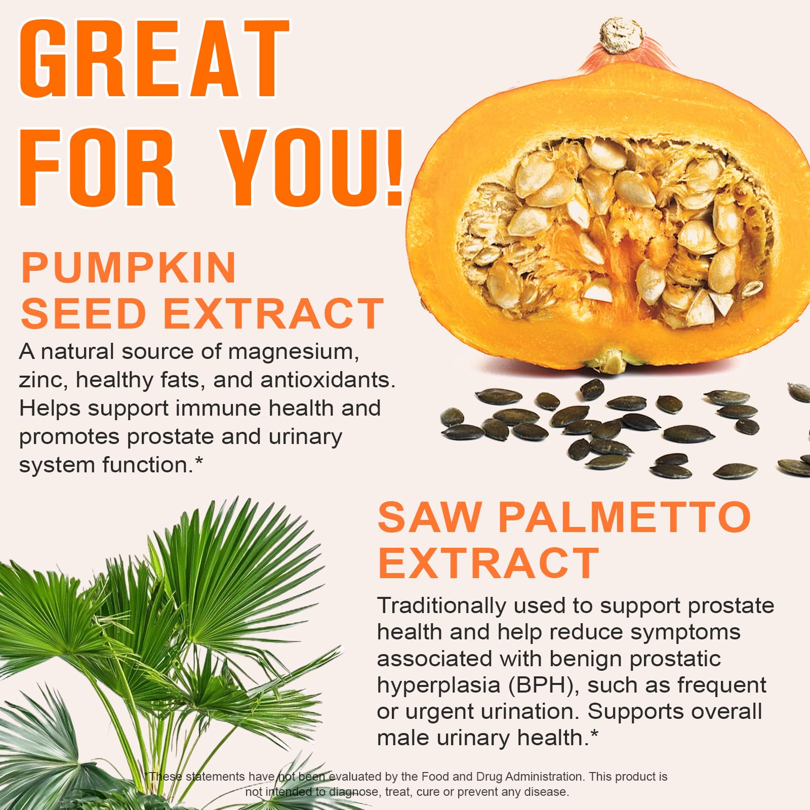 Pumpkin Seed Oil with Saw Palmetto, 1000mg per Serving, 300 Softgels – Cold Pressed Pumpkin Seed Oil Capsules for Hair, Prostate, Urinary & Bladder Health - dailyvitalstore