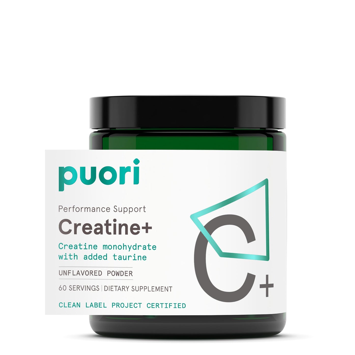 Puori Creatine Monohydrate Powder with Taurine - Unflavored Creatine Powder, Pre-Workout Supplement for Men & Women - Muscle Builder, Enhanced Workout - dailyvitalstore