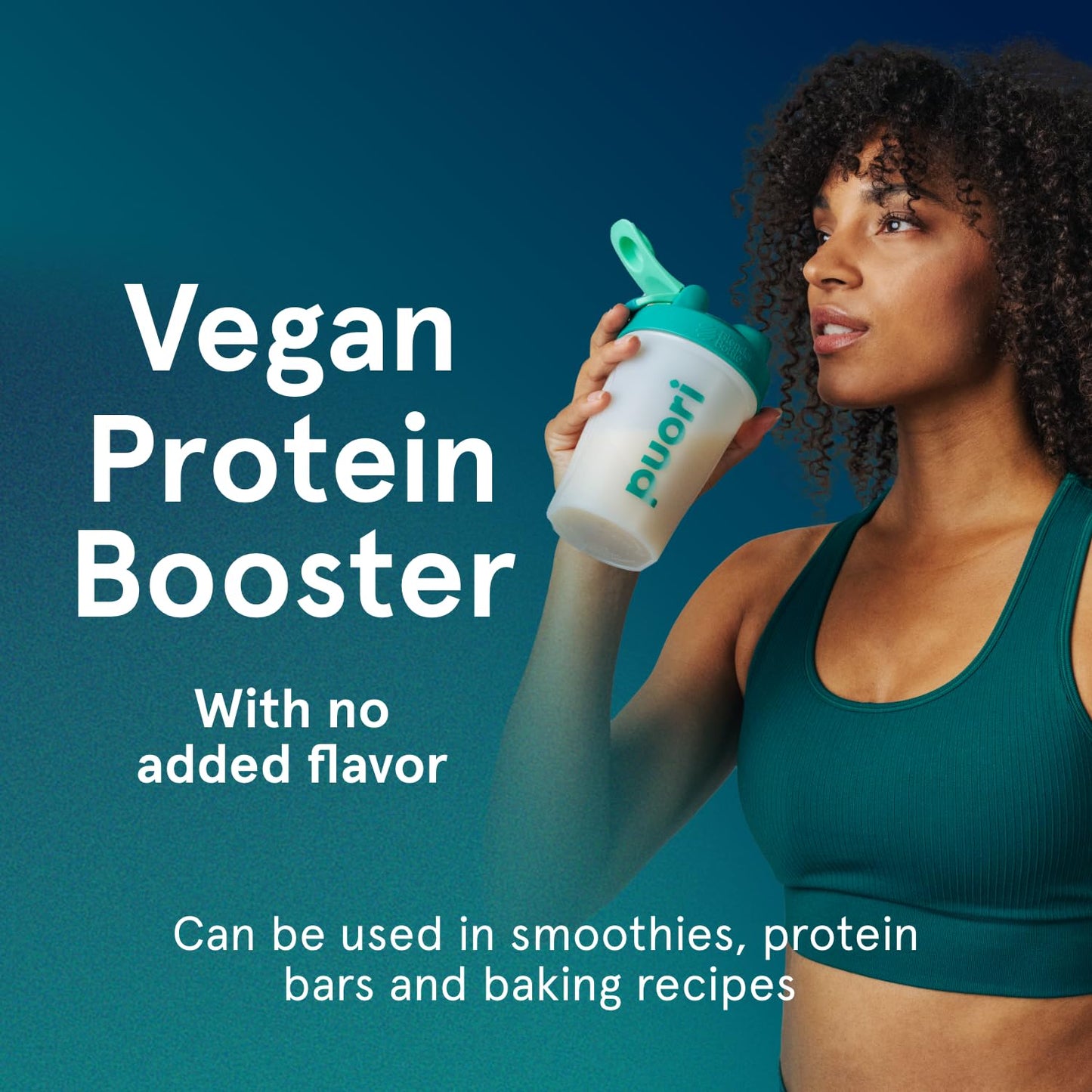 Puori Vegan Protein Powder, Unflavored - Plant-Based Protein Powder with Pea Protein, Algae Calcium - Workout Supplement for Sustained Energy, Bone Health, Muscle Recovery & Growth - 25 Servings - dailyvitalstore