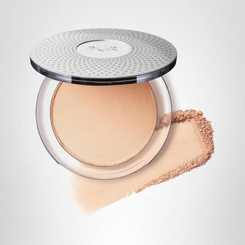 PUR Beauty 4-in-1 Pressed Mineral Makeup Powder Foundation with SPF 15 - Concealer & Finishing Compact Pressed Powder for Face - Buildable Medium to Full Coverage Foundation Powder (Blush Medium) - dailyvitalstore