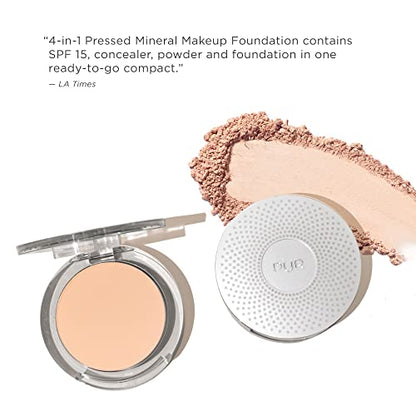 PUR Beauty 4-in-1 Pressed Mineral Makeup Powder Foundation with SPF 15 - Concealer & Finishing Compact Pressed Powder for Face - Buildable Medium to Full Coverage Foundation Powder (Blush Medium) - dailyvitalstore