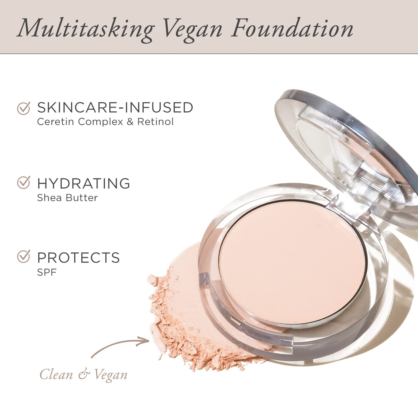 PUR Beauty 4-in-1 Pressed Mineral Makeup Powder Foundation with SPF 15 - Concealer & Finishing Compact Pressed Powder for Face - Buildable Medium to Full Coverage Foundation Powder (Fair Ivory) - dailyvitalstore