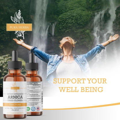 Pura Herba Arnica Liquid Extract – Alcohol-Free, Vegan, Supports Muscle Recovery & Joint Comfort, Fast-Absorbing Tincture, Made in USA – 2 Fl Oz - dailyvitalstore